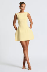 Alana Mini Dress - Lemon