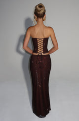 Hali Maxi Skirt - Plum Brown
