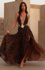 Indianna Maxi Dress - Leopard Print