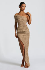 Laverna Midi Dress - Beige