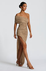 Laverna Midi Dress - Beige