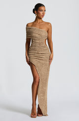 Laverna Midi Dress - Beige