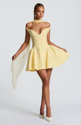 Marla Mini Dress - Lemon