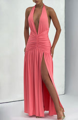 Melania Maxi Dress - Coral Pink