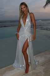Melania Maxi Dress - Silver