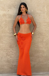 Nerida Maxi Skirt - Orange