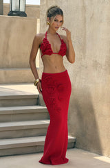 Nerida Maxi Skirt - Red