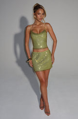 Nila Mini Skirt - Olive