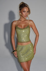 Nila Mini Skirt - Olive