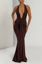 Rosetta Maxi Dress - Plum Brown