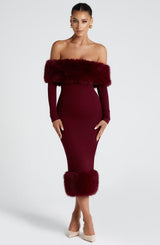 Vittoria Midi Dress - Wine